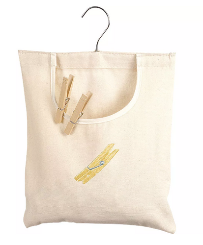 Whitmor 15 In. x 11 In. Cotton Canvas Clothespin Bag
