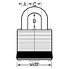 Master Lock 1-3/4in (44mm) Wide Laminated Stainless Steel Pin Tumbler Padlock with 1-1/2in (38mm) Shackle 2-pack
