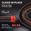 Camco RhinoFLEX Camper/RV Sewer Hose Kit with 4-in-1 Adapter & Clear Elbow, Includes Caps for Convenient Storage, Fits 3″ Slip & NPT Threaded Sewer Connections 39741