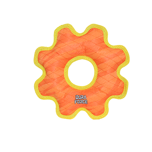 Tuffy® DuraForce® Gear Ring Orange Dog Toy