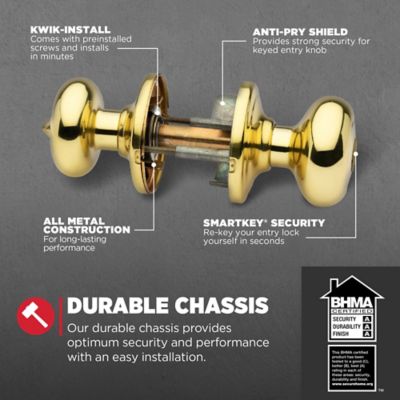 Kwikset Juno Knob - Keyed - featuring SmartKey
