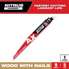 Milwaukee 9 5 TPI AX™ w/NITRUS™ Carbide Teeth SAWZALL® Blade for Wood with Nails