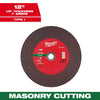 Milwaukee 12 x 1/8 x 1 Masonry Cut Off Wheel -Type 1
