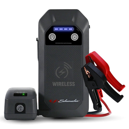Schumacher Electric 1500A Lithium Car Battery Jump Starter and Portable Power Pack/Jump Box, 4-in-1 Solution, 10W Wireless & USB Charging, For 12V Automotive and Marine Batteries, SL1674