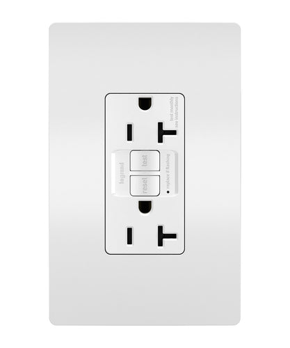 Pass & Seymour Radiant® 20A Duplex Self-Test GFCI Receptacles with SafeLock® Protection
