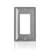 Leviton 1-Gang Decora Plus/GFCI Wallplate, Standard Size, Magnetic Stainless Steel, C-Series