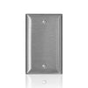 Leviton 1-Gang Blank Wallplate, Standard Size, Magnetic Stainless Steel, C-Series