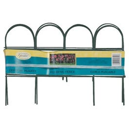 Green Round-Top Garden Fence, 10-In. x 10-Ft.