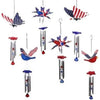 EXHART WINDY WINGS PATRIOTIC WIND CHIME DISPLAY (7 IN-24 PC, RED/WHITE/BLUE)