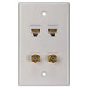 Dual-Coax Wall Plate, Dual Cat5/6