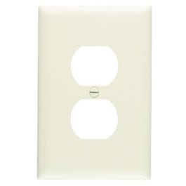 One Duplex Outlet Opening Nylone Wall Plate, One Gang, Almond