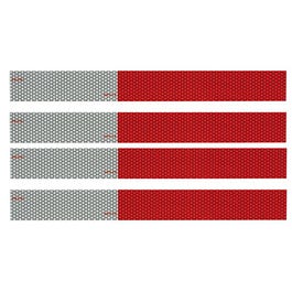 Conspicuity Tape Kit, Red/Silver, 12-In. Strips, 4-Pk.