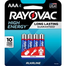 Alkaline Batteries, AAA, 4-Pk.