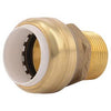 Push Fit Pipe Connector, .75-In. PVC x .75-In. MPT