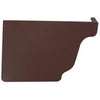 Gutter End Cap, Left Hand, Brown