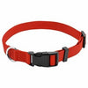 Dog Collar, Adjustable, Red Nylon, Quadlock Buckle, 5/8 x 10 to 16-In.