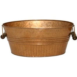 Basin Planter, Copper Metal, 14-In.