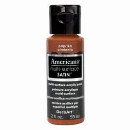 Americana Multi Surface Craft Paint, Satin, Paprika, 2-oz.