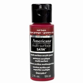 Americana Multi Surface Craft Paint, Satin,  Red Barn, 2-oz.