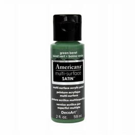 Americana Multi Surface Craft Paint, Satin, Green Beret, 2-oz.