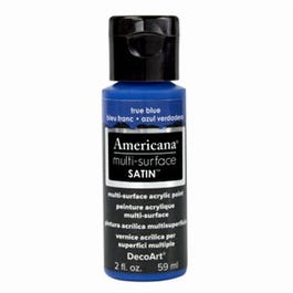 Americana Multi Surface Craft Paint, Satin, True Blue, 2-oz.