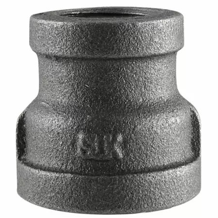 Mueller Black Reducing Coupling 150# Malleable Iron Threaded Fittings 3/8 x 1/4