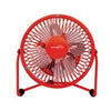 High-Velocity Personal Fan, USB/110-Volt, Red, 4-In.