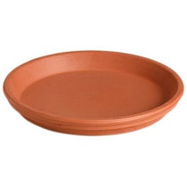 Clay Saucer, Terra Cotta, 5-In. Dia.