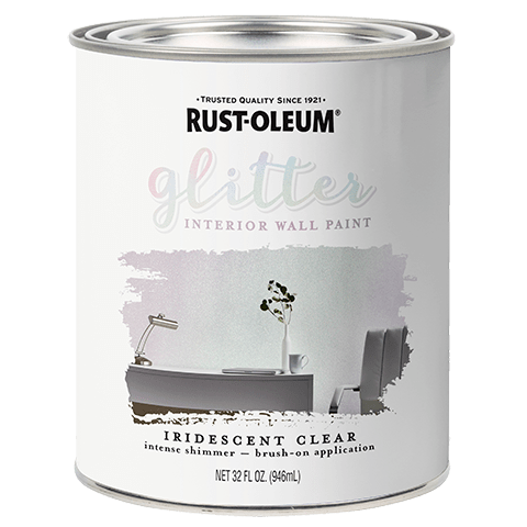 Rust-Oleum® Glitter Interior Wall Paint Iridescent Clear (28 Oz, Iridescent Clear)