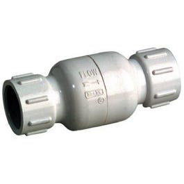 PVC Check Valve, Threaded, White, Schedule 40, 1-1/4-In.