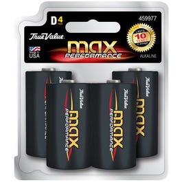 D  Alkaline Batteries, 4-Pk.