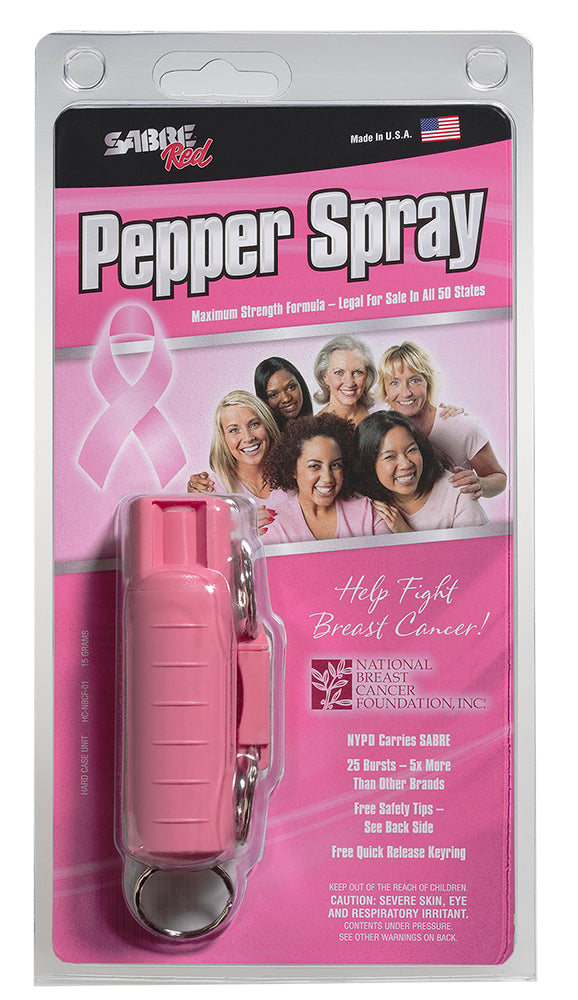 Sabre HCNBCF01 Self Defense Pepper Spray Pocket/Keychain .54 oz 8-10 ft  Pink - Princeton, MN - Marv's True Value