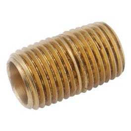 Pipe Fitting, Red Brass Nipple, Lead-Free, 3/8 x 6-In.