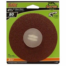 3-Pack 4.5-Inch 80-Grit Fiber Sanding Disc