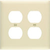 Ivory 2-Duplex Outlet Openings