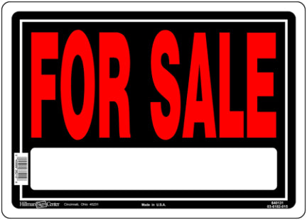 10 X 14 ALUMINUM FOR SALE SIGN - in Princeton, MN - Marv's True Value