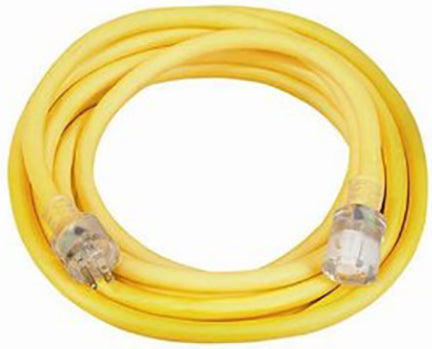 EXT CORD 75 FT 12/3 SJTW YELLOW