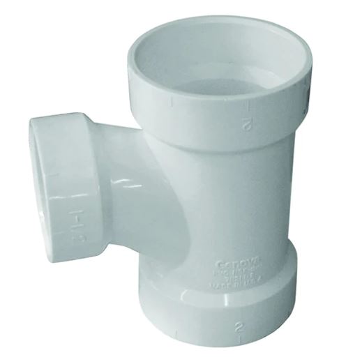Genova Products Sch. 40 PVC-DWV Reducing Sanitary Tee (3