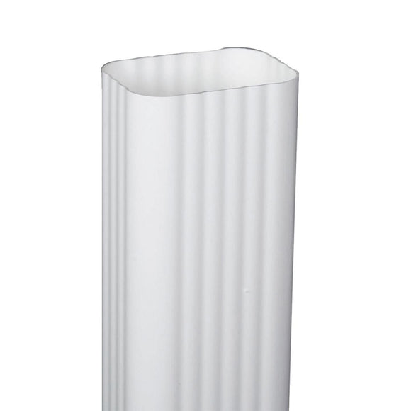 Amerimax 2 In. x 3 In. x 10 Ft. Traditional K-Style White Vinyl Downspout