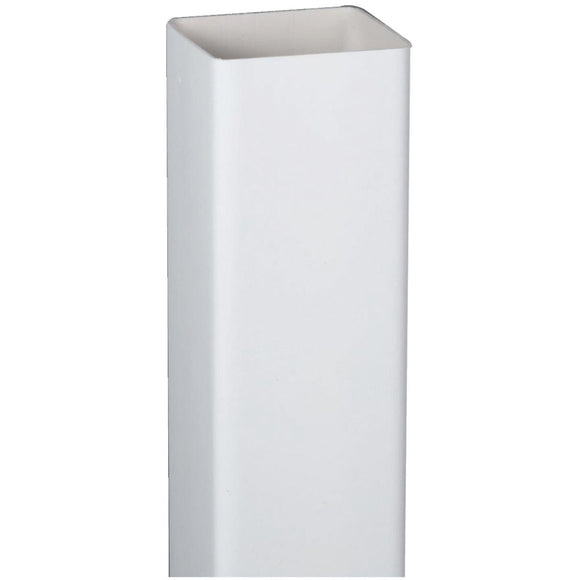 Amerimax 2 In. Square x 10 Ft. White Vinyl Downspout