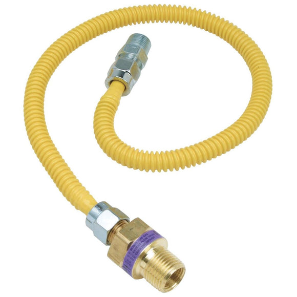 BrassCraft Safety +PLUS 3/8 In. 1/4 In. 36 In. Gas Connector