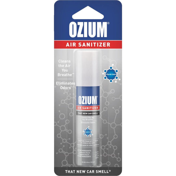 Ozium 0.8 Oz. Car Air Freshener/Sanitizer Spray, New Car Scent
