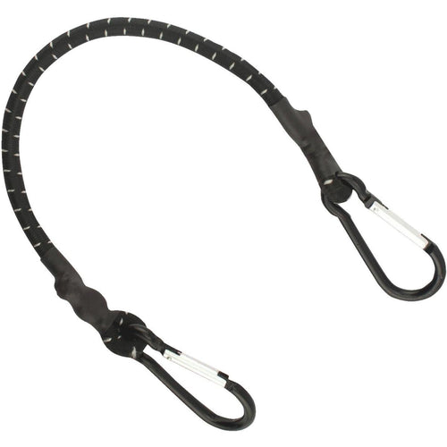 Erickson 1 In. x 24 In. Industrial Bungee Cord with Carabiner Hooks, Black