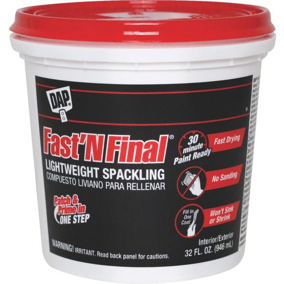 DAP Fast 'N Final 32 Oz. Lightweight Latex Patch & Prime Spackling