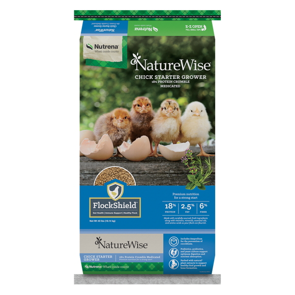 Nutrena® NatureWise® Medicated Chick Starter Grower Feed (40 Lb.)