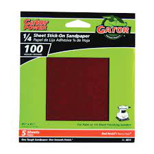 1/4 Sheet Stick-On Aluminum Oxide Sandpaper